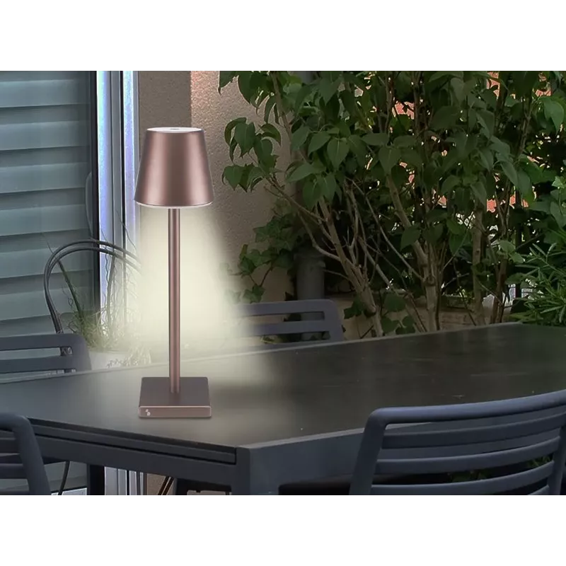 Nabíjateľná stolová lampa Beper P201UTP103, dotykový vypínač, 2 W