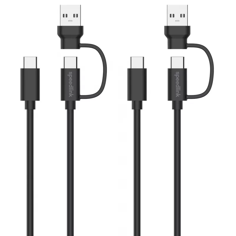 USB 3.2 Gen 1 (3.1 Gen 1) kábel Speedlink SL-460101-BK, 3 m, USB A/USB C na USB C, čierny