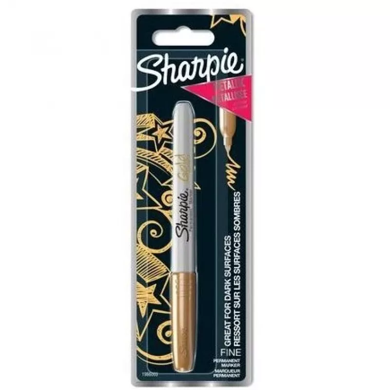 Permanentný marker Sharpie 1986003 jemný hrot zlatý