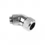 Alphacool Eiszapfen 13mm HardTube skrutkovacia vsuvka 45° otočná G1/4 - chróm (17406)