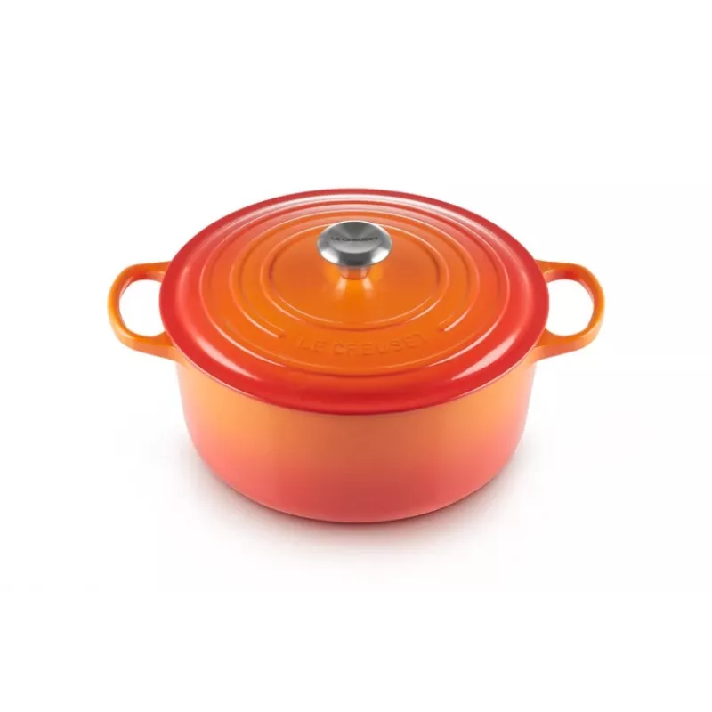 Le Creuset 21177280902430 6,7 L okrúhly hrniec oranžová, červená