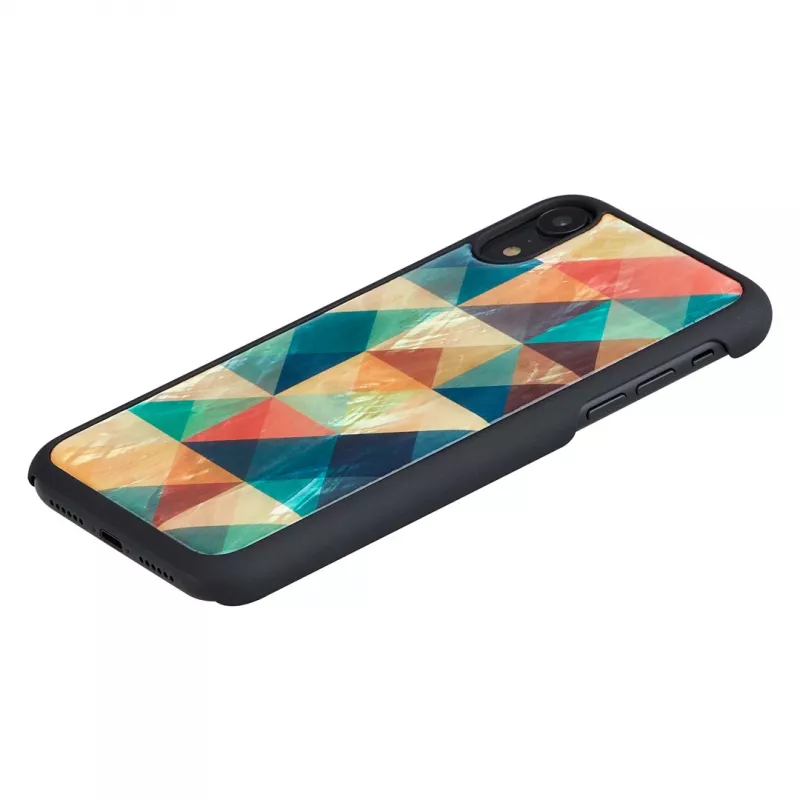 Puzdro na smartphone iKins pre iPhone XR — Mosaic čierna ochranné puzdro