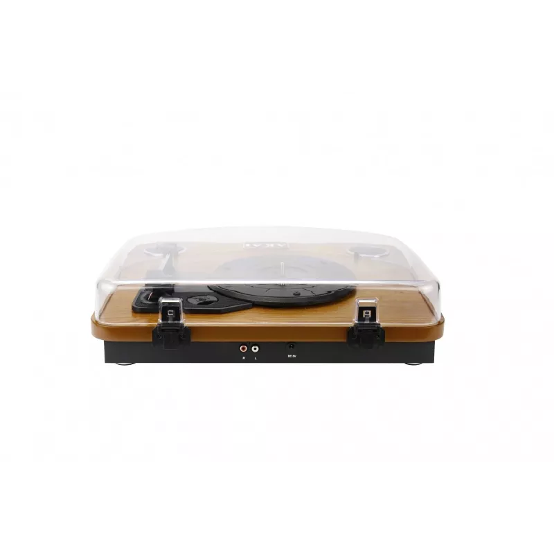 Remienkový audio gramofón AKAI ATT-11BT — hnedý, 33/45/78 ot/min, 0,8 W RMS
