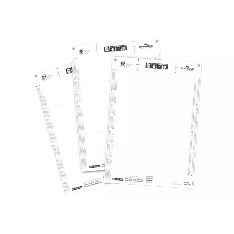 Vkladacia menovka Durable 1456-02 60x90 mm biela