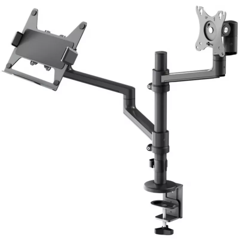 Držiak monitora WENTRONIC Goobay Deluxe 74417 s ramenom na notebook, čierny