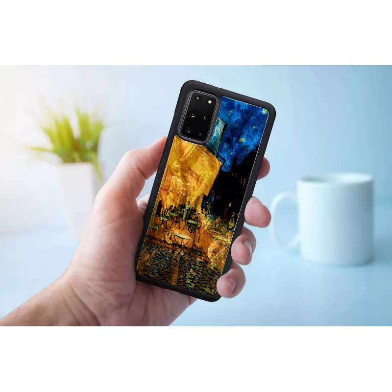 Ochranné puzdro iKins pre Samsung Galaxy S20+ — čierne Cafe Terrace
