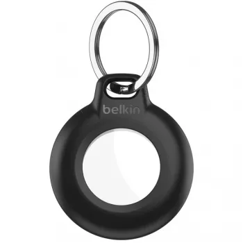 Belkin Secure Holder puzdro s kľúčenkou pre Apple AirTag, vodotesné, čierne (4 ks)