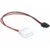 Delock napájací kábel Molex 4 Pin konektor samec na tenký SATA 6 Pin konektor samica 24 cm