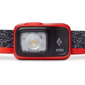 Čelová lampa Astro 300, LED svetlo oranžová