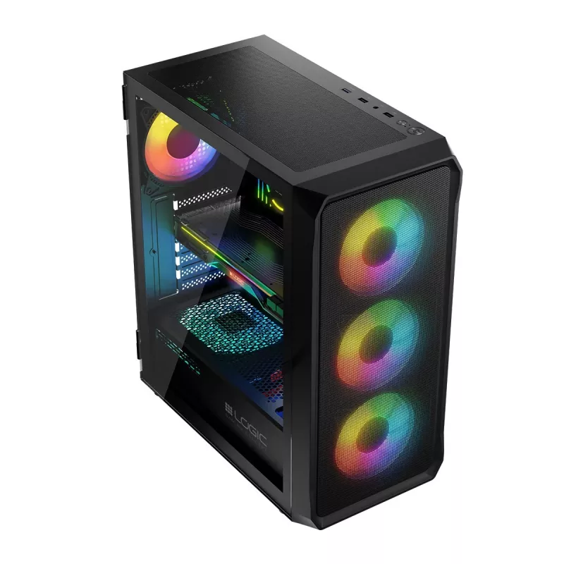 LOGIC CONCEPT Portos ARGB ATX Mid-Tower skriňa, čierna