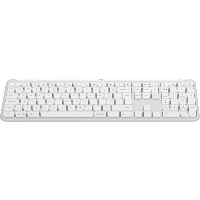 Logitech K950 Signature tenká klávesnica kancelárska RF Wireless Bluetooth QWERTY US International biela