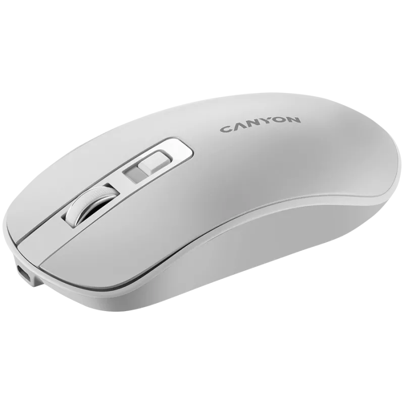 CANYON myš MW-18 wireless charge perlovo-biela