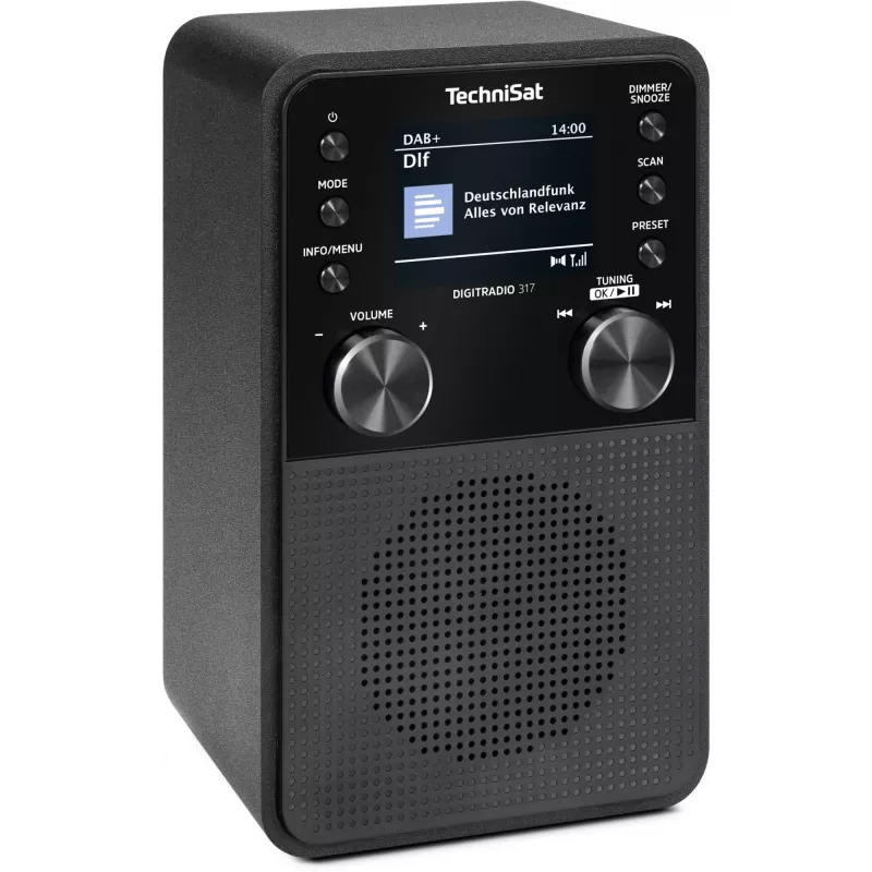 Digitálne rádio TECHNISAT DigitRadio 317 — čierne, príjem FM a DAB+