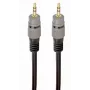 Audio kábel Gembird 3,5 mm konektor–konektor, 1,5 m, pozlátené kontakty, čierny