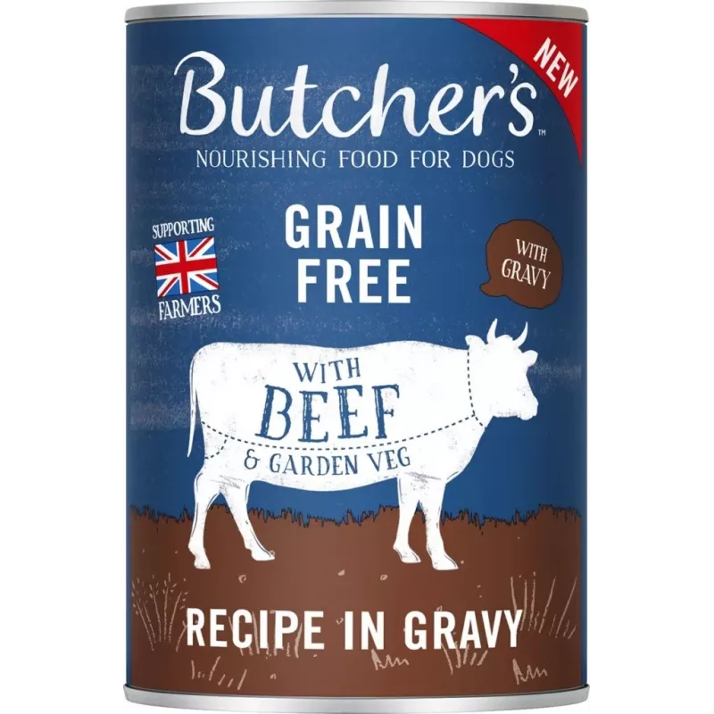 BUTCHER'S Original Mega Pack Mix so zeleninou v omáčke – mokré krmivo pre psov – 6 x 400 g