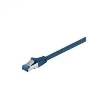 Wentronic Goobay CAT 6a patch kábel, S/FTP (PiMF), modrý, 1 m – LSZH bez halogénov, meď (93677)