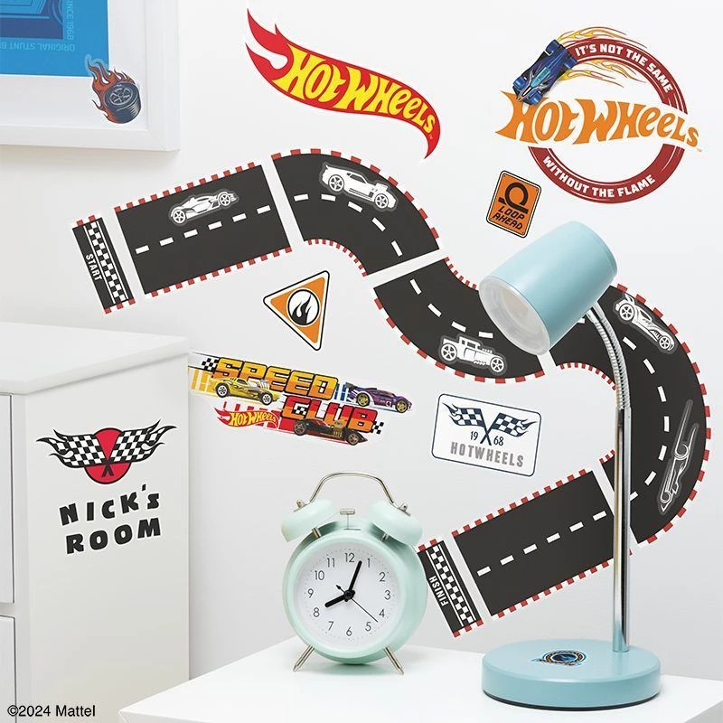 Nálepky na stenu Paladone Hot Wheels Personalisation PP13745HW — dekoračné samolepiace nálepky do detskej izby