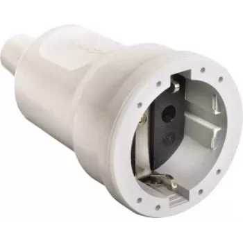 AS SCHWABE PVC spojka 16A, 250V robustná verzia biela (62224)
