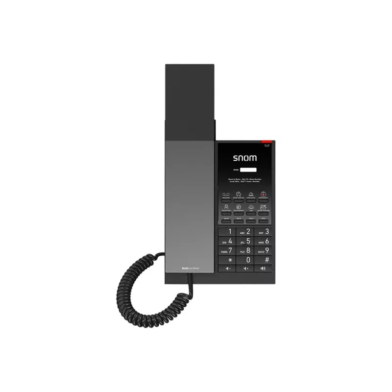 Snom HD350W SIP IP telefón, drôtové slúchadlo, Gigabit Ethernet, PoE, antibakteriálny, čierny
