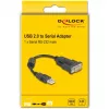 DeLOCK adaptér USB 2.0 Type-A na sériový RS-232 D-Sub 9-pinový konektor samec 0,25 m