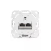 CAT.6A dátová zásuvka, na omietku, tienená, 2x RJ-45 LSA (biela, 5 kusov, Class E)