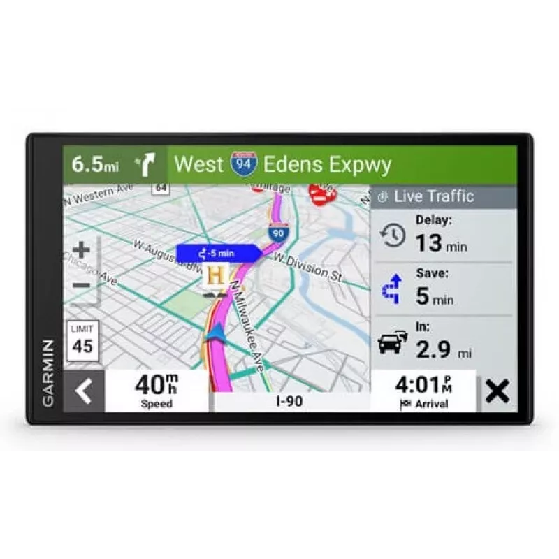 Autonavigácia Garmin DriveSmart 76, pevná, 17,8 cm (7") dotykový displej TFT, 239,6 g, čierna (EU MT-D)