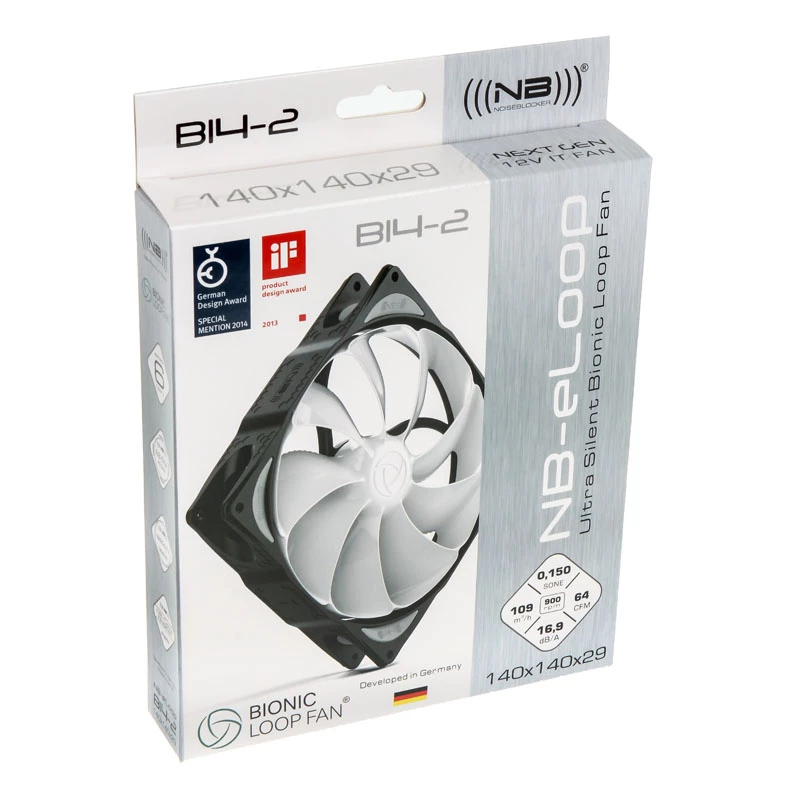 Ventilátor NoiseBlocker B14-2 140 mm 900 ot/min, model ITR-B14-2