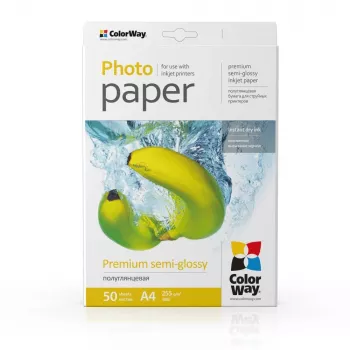 ColorWay fotopapier, 50 listov | 255 g/m² | A4 | Premium hodvábne matný