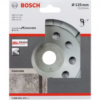 Diamantový hrncový kotúč Bosch 2608601573 125 mm priemer, 22,23 mm otvor pre betón