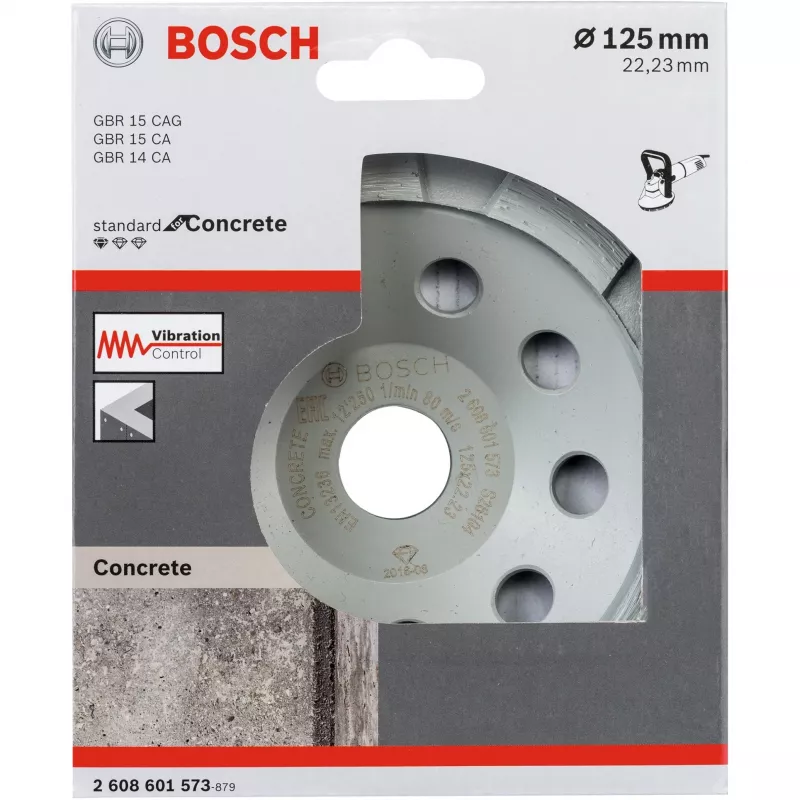 Diamantový hrncový kotúč Bosch 2608601573 125 mm priemer, 22,23 mm otvor pre betón