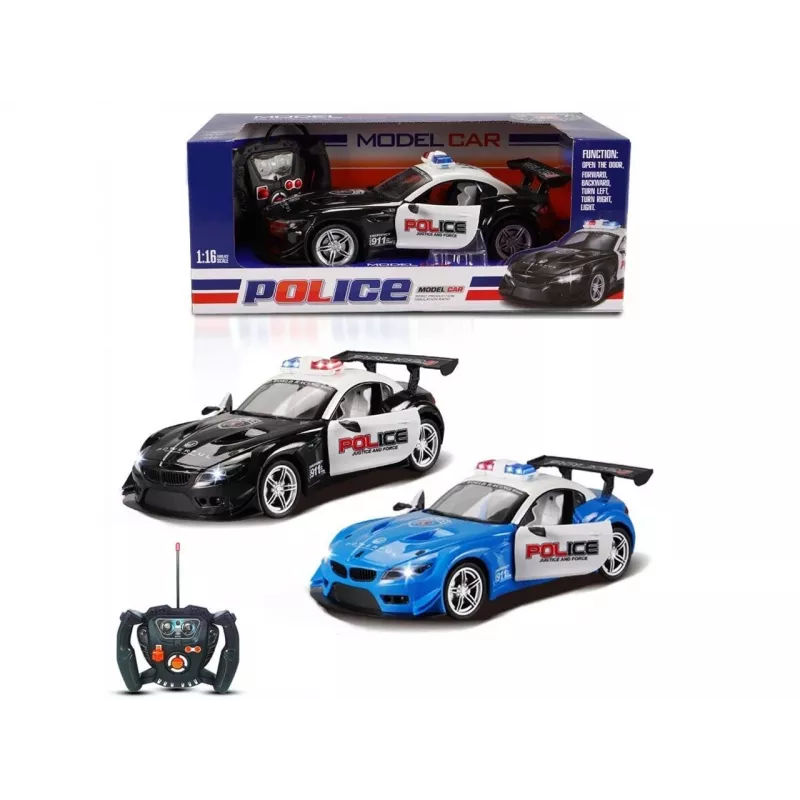 Madej R/C policajné auto so svetlom a otváracími dverami – rádiom riadený model