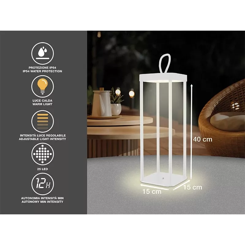 Nabíjacia lampáš Beper P207ILI101 — prenosný biely LED lampáš na batérie