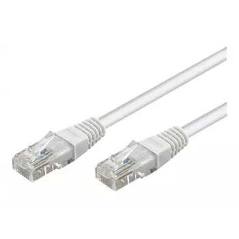Wentronic Goobay CAT 5e Patch kábel, U/UTP, Biela, 3 m - CCA medená zmes (68506)