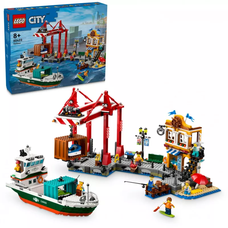LEGO CITY 60422 Prístav pri mori s nákladnou loďou
