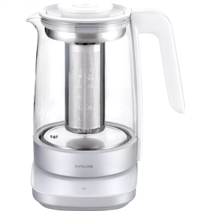 Elektrická rýchlovarná kanvica ZWILLING 1,7 l 1850 W, sklenené telo, biela