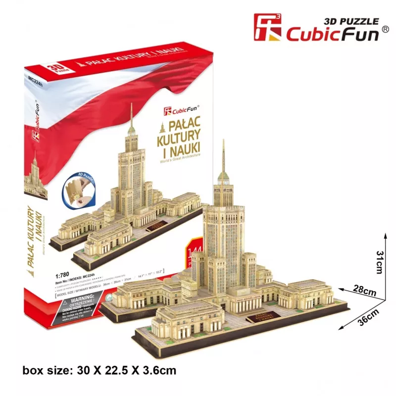 3D PUZZLE Palác kultúry a vedy, 144 ELEMENTOV