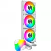 360mm Radiátor Montech HyperFlow ARGB 360 White — 360mm radiátor kvapalinového chladenia pre PC