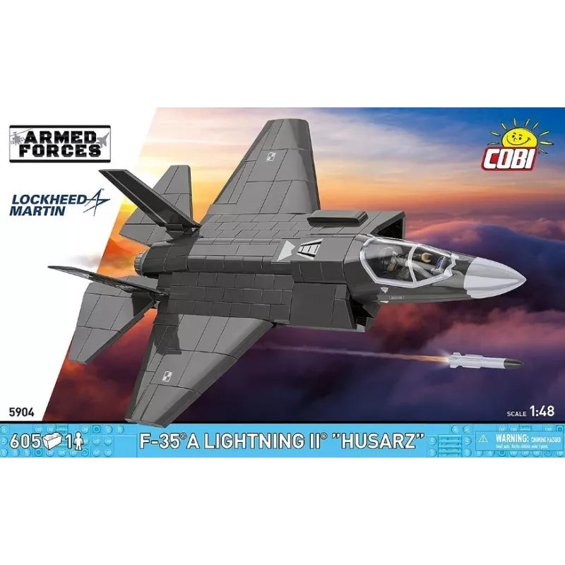 Stavebnica Cobi F-35A Lightning II — 605 dielov, model v mierke