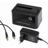 Gembird HD32-U2S-5 dokovacia stanica pre 2,5- a 3,5-palcové pevné disky, USB 2.0 Type-A, čierna