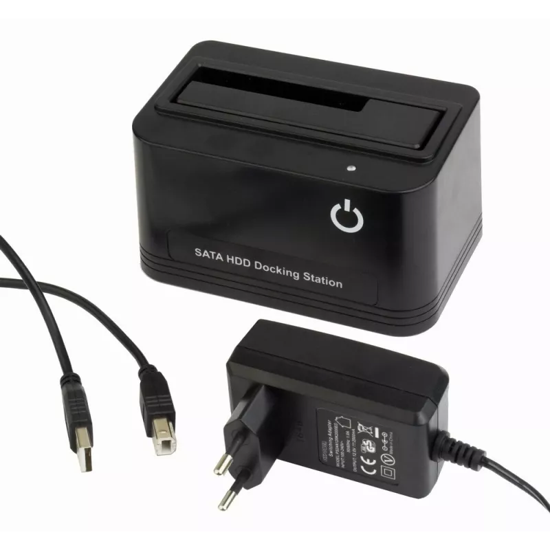 Gembird HD32-U2S-5 dokovacia stanica pre 2,5- a 3,5-palcové pevné disky, USB 2.0 Type-A, čierna