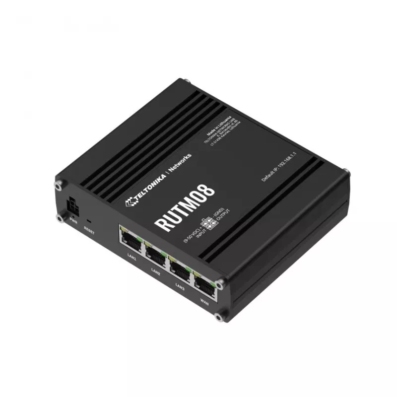 Teltonika RUTM08 káblový router Gigabit Ethernet čierny