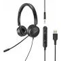 Renkforce RF-HS-360 PC headset USB stereo On Ear čierny (RF-4737358)