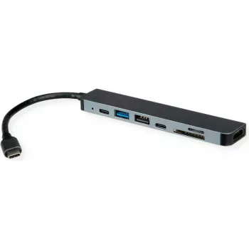 Laptop dock ROLINE 12021122 USB 3.2 Gen 1 Type-C sivá