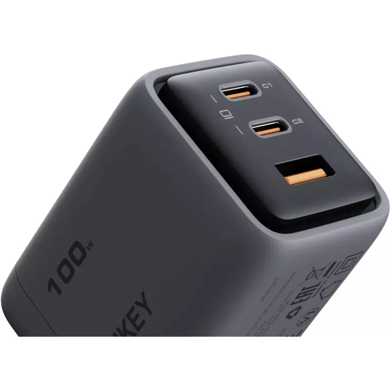 Comet Mix 3 nástenná nabíjačka PA-C5 3xUSB (2xUSB-C a 1xUSB-A) 100W 5A QC5.0 PD3.0 AFC PPS FCP SCP