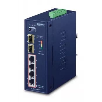 PLANET IGS-624HPT sieťový switch neupravovaný Gigabit Ethernet (10/100/1000) Power over Ethernet (PoE) modrá