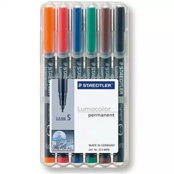 Permanentný marker Staedtler 313 WP6 čierna modrá hnedá zelená oranžová červená