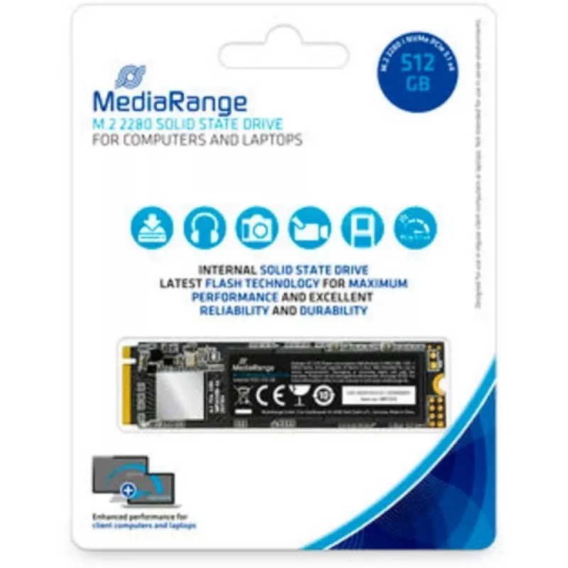 MediaRange MR1032 interný solid-state disk M.2 512 GB PCI Express 3.1 3D TLC NAND NVMe (MR1032)