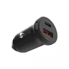 Autonabíjačka FIXED FIXCC20N-CU-BK — USB-C a USB-A konektory, výstupný výkon 20 W, kompaktný adaptér do auta
