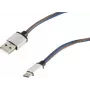 USB kábel S/CONN 14-50030 USB 2.0 2 m USB A USB C modrý
