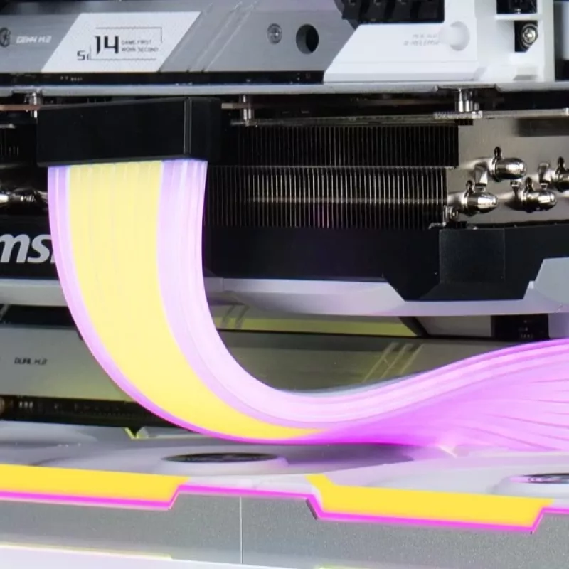 GPU kábel Lian Li Strimer Wireless 12V 2x6-pin PW16-121W – bezdrôtový RGB PCIe napájací predlžovač
